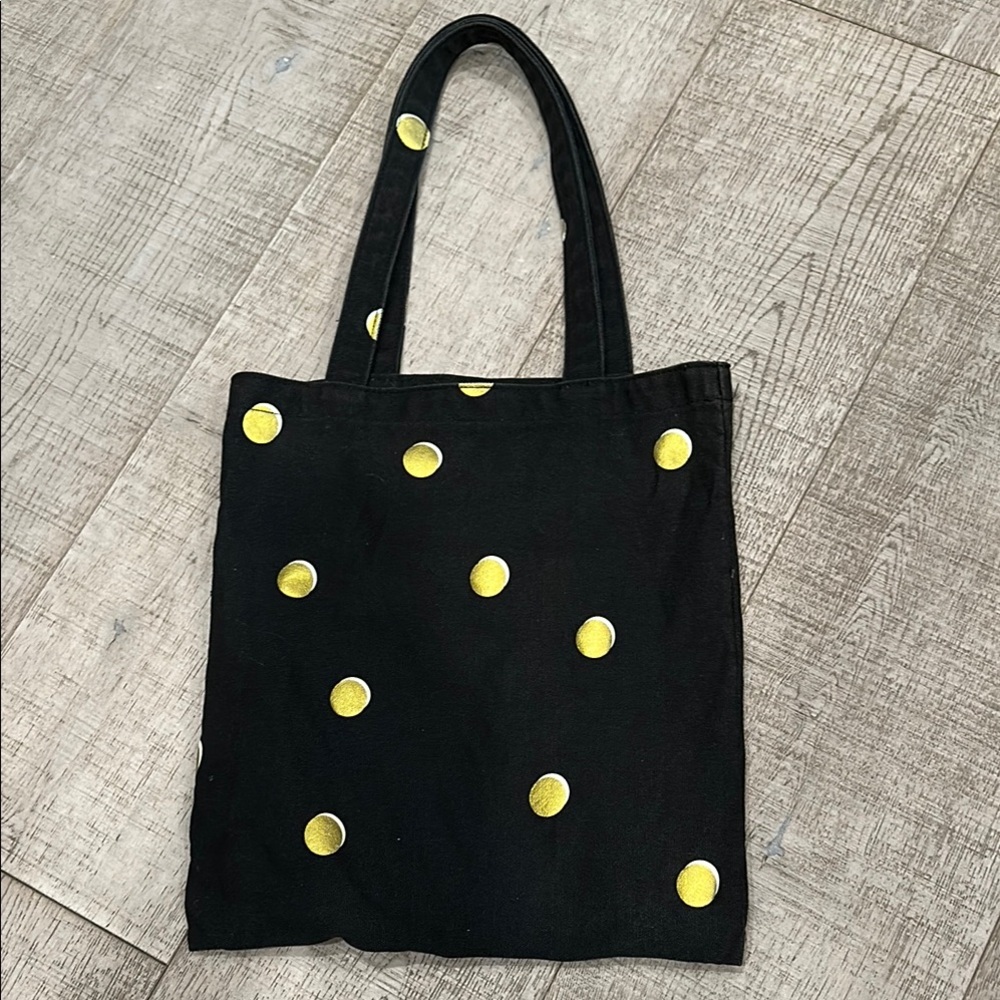 Kate Spade Stylish Black and Gold Tote Bag